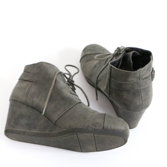 *Maurices Grey Suede Heeled Booties - Picture 8 of 8